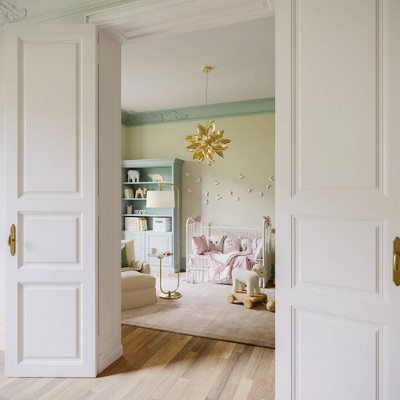 Baldwin Gold Orb Floral 6-Light Modern Pendant Chandelier