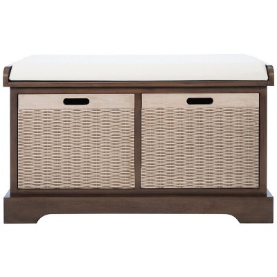 Landers 2 Drawer/Cushion Storage Bench  - Safavieh