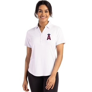 Los Angeles Angels Cutter & Buck Forge Eco Stretch Recycled Womens Short Sleeve Polo - 1 of 1