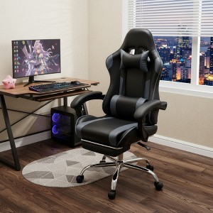 AZL1 Life Concept Video Computer Game Chair with Ergonomic Lumbar Support PU Leather Swivel Racing Chair with Arm - 1 of 4