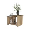 Vynxaria Modern Natural Oak Coffee Table with Open Storage, Rectangular Design - 2 of 4