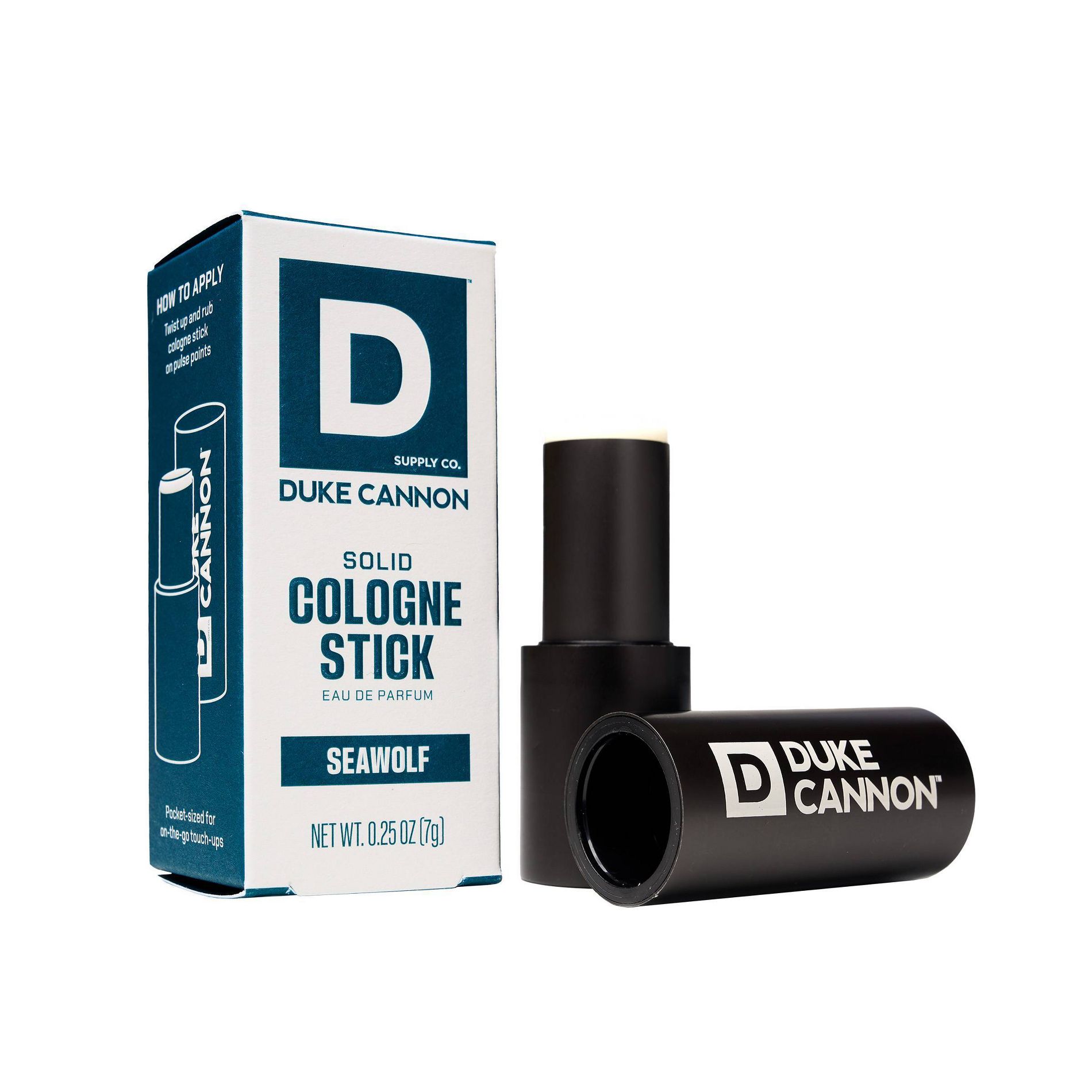 Duke Cannon Supply Co. Solid Cologne Stick Seawolf- 0.3oz: Roll On, Scented, Trial or Travel Size, Package Quantity 1
