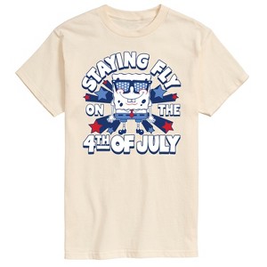 Men's - SpongeBob SquarePants - Fly on 4th of July Short Sleeve Graphic T-Shirt - 1 of 4
