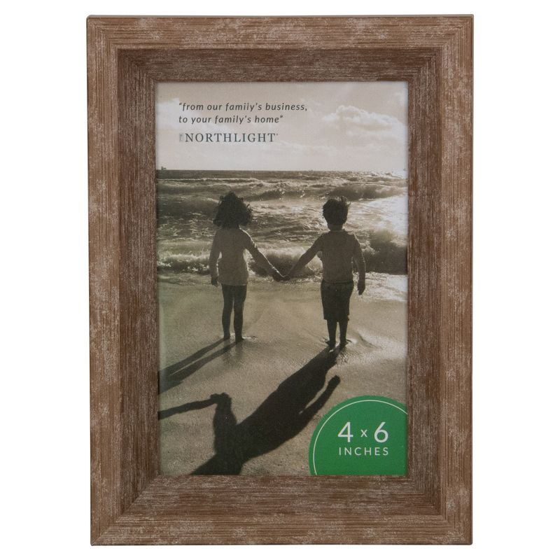 Northlight 7.5" Classical Rectangular Photo 4" x 6" Picture Frame - Brown, 1 of 7