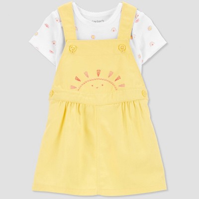 Image of Carter's Just One You®️ Baby Girls' Sun Top & Bottom Set - Yellow 6M