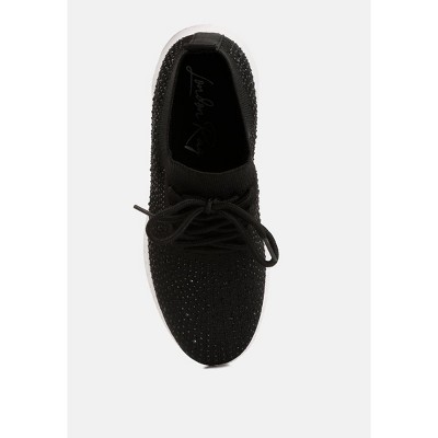 Женские кроссовки London Rag Womens Elizha Stud Embellished Lace Up Sneakers 9 — фото 4