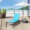 Outsunny Chaise Lounge Outdoor Pool Chair with Wheels, Five Position Recliner for Sunbathing, Suntanning, Steel Frame, Breathable Fabric - 2 of 4