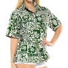 LA LEELA Women's Summer Tie-up Blouse Tops Vacation Beach Button Down Short Sleeve Hawaiian Overshirt Shirt For Women - 3 of 4