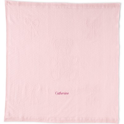 Lands' End Scottish Lace Bear Baby Blanket