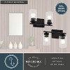VAXCEL Park Ridge Transitional Bathroom Vanity Lighting Fixture, Clear Cylinder Glass Shade - 4 of 4