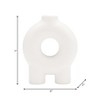 Sagebrook Home 7" Ceramic Vase Contemporary Abstract Donut Cut-Out Vase with Feet Decorative Vase - 4 of 4