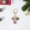 Unique Bargains Christmas Keychain Double Ring Lobster Clasp Zinc Alloy Gold Tone 1 Pc - 4 of 4