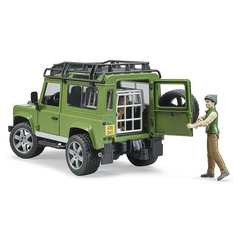 Bruder Land Rover Defender with Forester and Dog Figure, 3 of 6