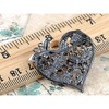 Anna-Kaci Womens Floral Silvery Tone Crystal Rhinestone Insect Butterfly Love Flower Heart Brooch Pin - 4 of 4