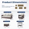 Buenhomino 5-Piece Outdoor Lounge Set with Sofa, Swivel Chairs, Ottomans & Coffee Table, All-Weather Wicker & Olefin Cushions - 3 of 4