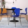 LeisureMod Bristol 5-Piece Dining Set Round Dining Table, 4 Plastic Dining Chairs Black Legs - 2 of 4