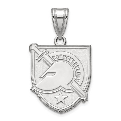 Black Bow Jewelry 14k White Gold U.S. Military Academy Black Knights NCAA Large Pendant