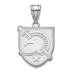 Black Bow Jewelry 14k White Gold U.S. Military Academy Black Knights NCAA Large Pendant - 1 of 3