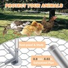 Large Metal Chicken Coop, Chicken Coop Run for Yard Outdoor Walk-in Hen House with Waterproof Cover, Farm Poultry Cage - 3 of 4