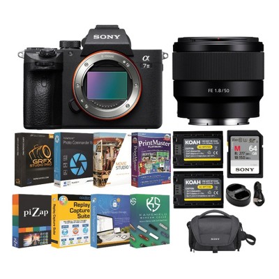 Sony Alpha a7 III Mirrorless Digital Camera with 50mm Lens and Accessory Bundle