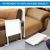 White Foldable Tray Table, Portable Sofa TV Tray, 6 High 3 Corner Laptop Table, Adjustable - 3 of 4