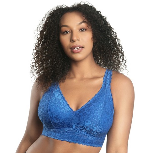 Parfait Women's Mia Lace Wire-free Lace Bralette Sapphire - 38h