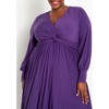 ELOQUII Women's Plus Size Knot Front Pleated Skirt Dress - 3 of 4