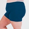 Calypsa Women's Plus Size Chlorine Resistant High Waisted Swim Shorts - 2 of 2