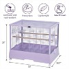 Bird Cage, 28 Inch Large Cage with Removable Tray and Temperature and Humidity Detection,Portable Feeding Parakeet Cage for Travel or Home - 3 of 4