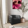Curves Velvet Lounge Chair Black 36.2"W x 32.7"D x 28.2"H - 2 of 4