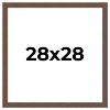 PosterPalooza | 28x28 Wide Barnwood Picture Frame, UV Acrylic, 6 Finishes - Grey, Brown, White, and Black - 2 of 4