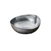 HomeRoots Handcrafted 12" Hammered Stainless Steel Centerpiece Bowl - 4 of 4