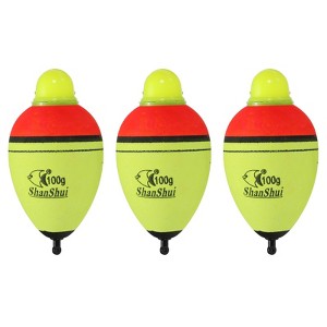 Unique Bargains EVA Green Red LED Lighted Fishing Slip Bobbers for Night Fishing 3 Pcs - 1 of 4
