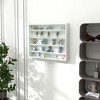 HOMCOM 5-Tier Display Cabinet, Wall-Mounted Glass Door Cabinet with 4 Adjustable Shelves - 3 of 4