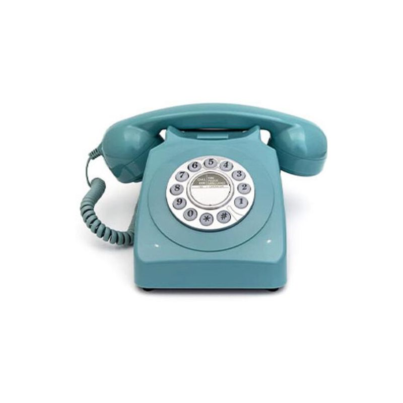 GPO Retro GPO746DPBBL 746 Desktop Push Button Telephone - Blue, 1 of 7