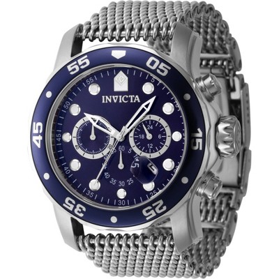 Invicta 47237 Men's Pro Diver Chronograph Blue Dial Bracelet Watch