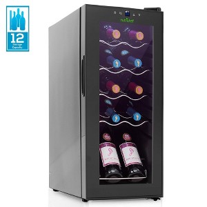 Mini Wine Fridge for Perfect Storage with Digital Control, Compact Design, 12-Bottle Capacity - 1 of 4