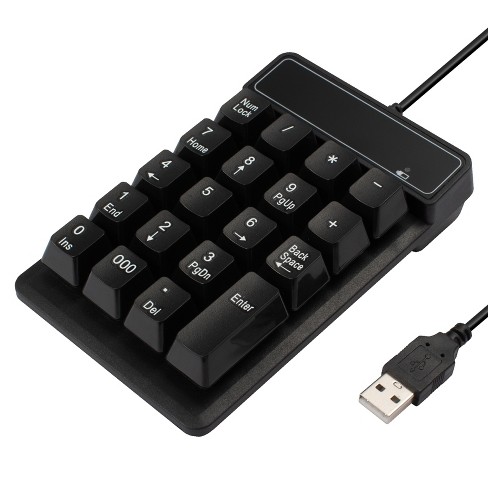 Insten Usb Numeric Keypad, Portable Mini Wired Numpad, 19 Keys