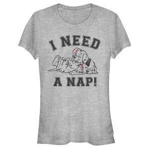 Juniors Womens One Hundred and One Dalmatians I Need a Nap T-Shirt - 1 of 4