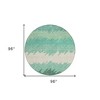 Sage Green And Ivory Striped Washable Indoor Outdoor Area Rug - 3 of 4