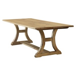 Shelia Solid Pine Wood Dining Table Rustic Pine - HOMES: Inside + Out: Sturdy Trestle Design, Seats 8 - 1 of 4