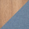 NicBex Nesting Ottomans  Set of 2 with Tray Top Fabric & Natural Wood, Blue - 3 of 4