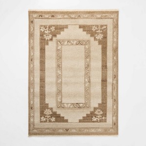5'x7' Hand Knotted Wool Area Rug Brown/Cream - Threshold™ designed with Studio McGee - 1 of 4