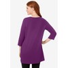 Woman Within Plus Size Perfect Three-Quarter-Sleeve Scoopneck Tunic - 3 of 4
