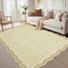 Modern Plain Area Rug Machine Washable Indoor Carpet Stain Resistant Low Pile Thin Throw Rug Non Slip Floor Cover for Living Room Bedroom Nursery - 3 of 4