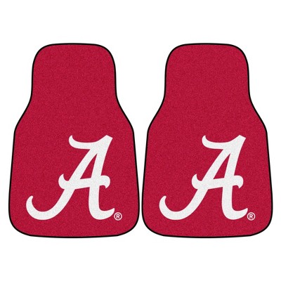 NCAA University of Alabama Crimson Tide Carpet Car Mat Set - 2pc