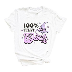 Simply Sage Market Women's Purple 100% That Witch Short Sleeve Graphic Tee - 1 of 2