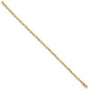 Black Bow Jewelry 3mm 14k Yellow Gold Fancy Barrel Link Chain Bracelet - 2 of 4
