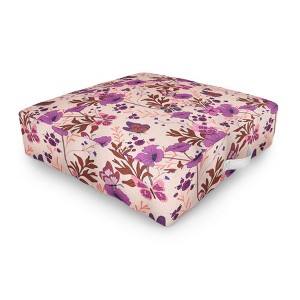 Schatzi Brown Free spirit Butterfly Ivory Outdoor Floor Cushion - Deny Designs - 1 of 2