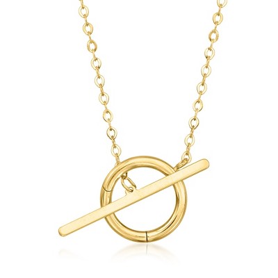 Pure Collection by Ross-Simons Italian 14kt Yellow Gold Charm-Compatible Toggle Necklace